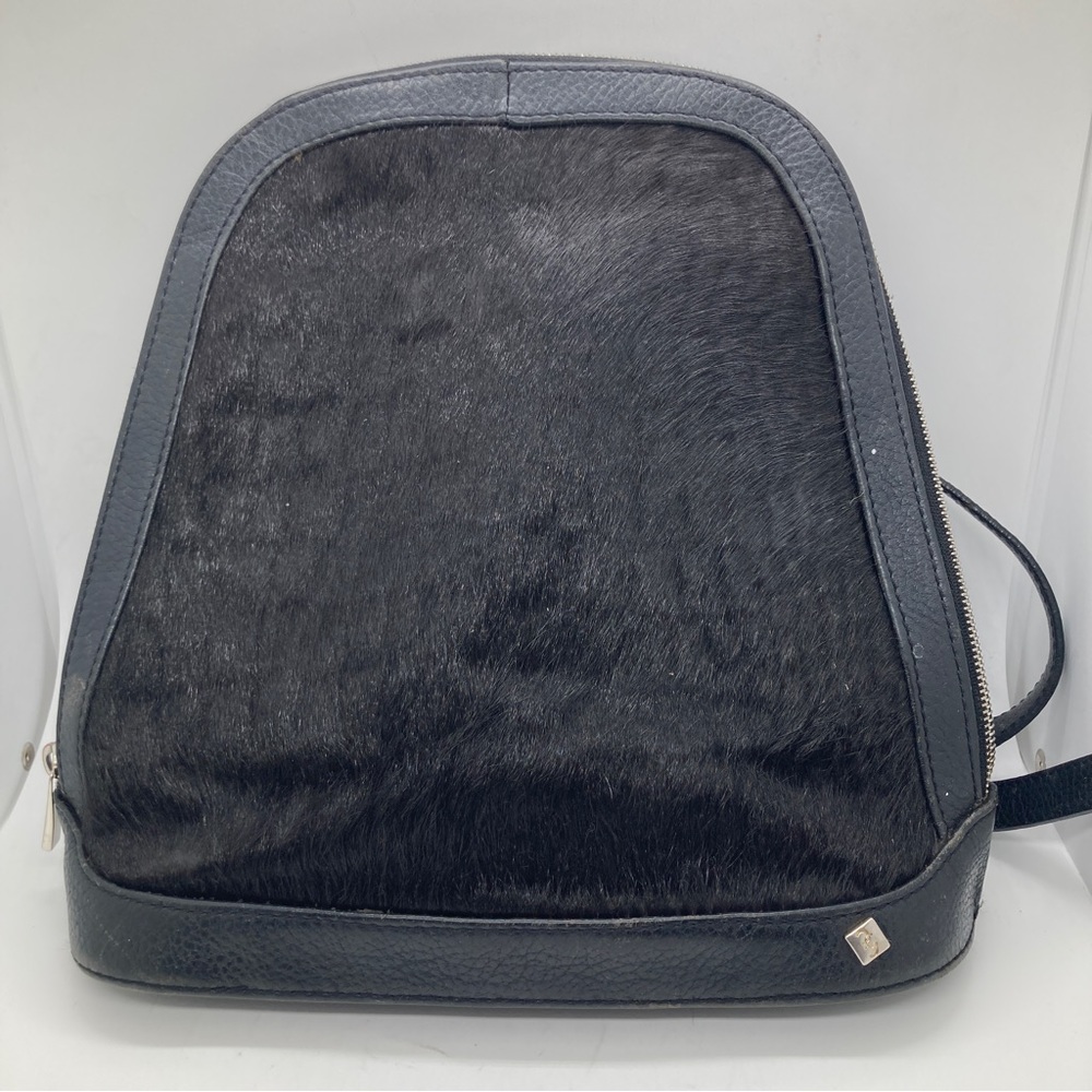 Carolina Crowley Collection Backpack Black Cowhide Leather *Has Staining*